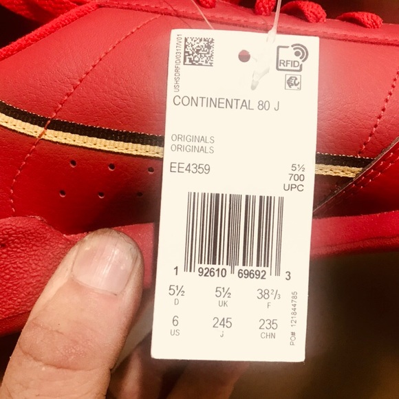 adidas New! CONTINENTAL 80 ORIGINALS J Sneakers! - Picture 2 of 9